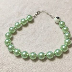 Mint green Chunky Bead Necklace. 20”